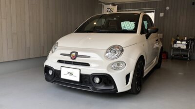 アバルト595　右リアフェンダー凹み　デントリペア