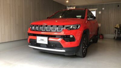 ジープ・コンパス　左前後ドア凹み　デントリペア