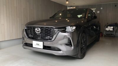 マツダ・CX60　ボンネット凹み　デントリペア