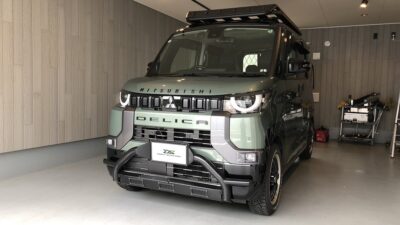 三菱・デリカミニ　ボンネット凹み　デントリペア