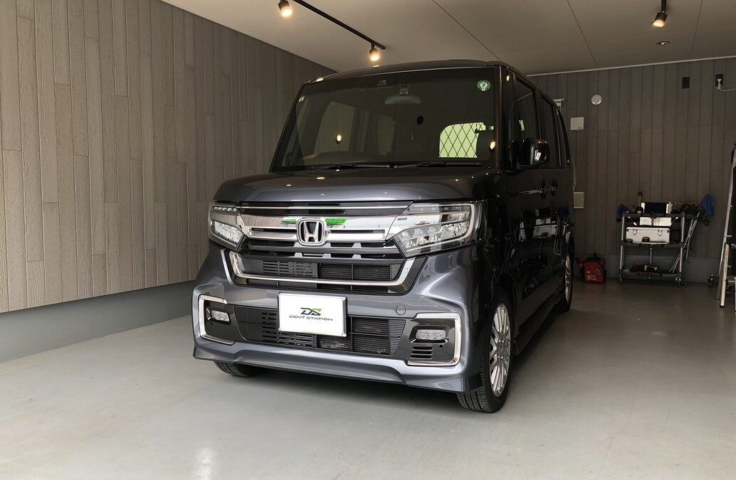 ホンダ・N-BOX　右側ルーフサイドピラー凹み　デントリペア