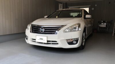 日産・ティアナ　ルーフ凹み　デントリペア