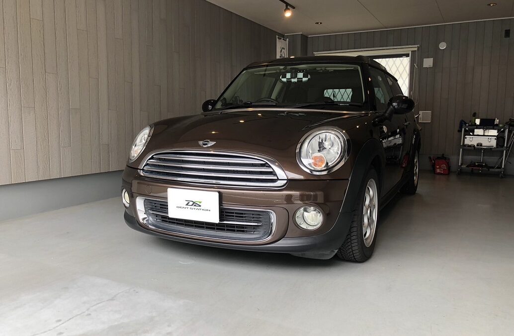 MINIクーパーF55　ボンネット凹み　デントリペア