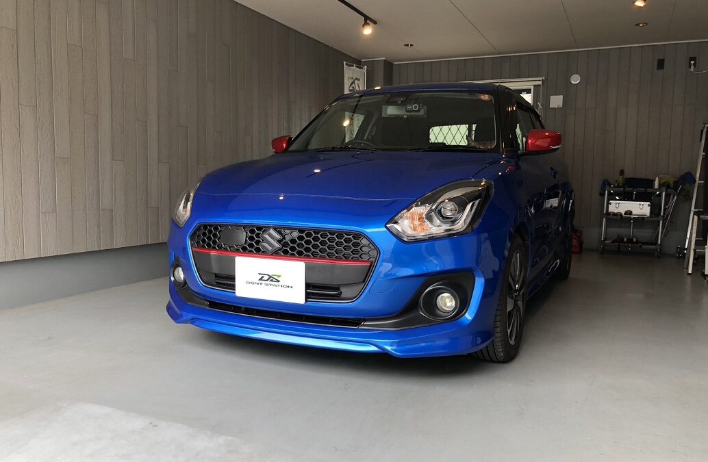 スズキ・スイフト　助手席側ドア凹み　デントリペア