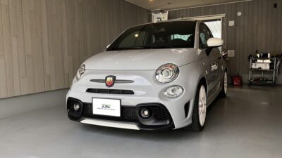 アバルト695　ボンネット凹み　デントリペア