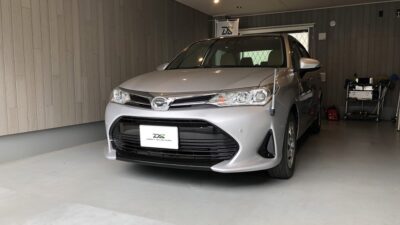 トヨタ・カローラアクシオ　ルーフ凹み　デントリペア