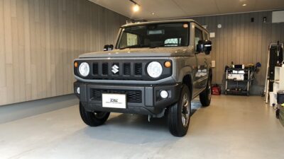 スズキ・ジムニー　助手席側ドア凹み　デントリペア