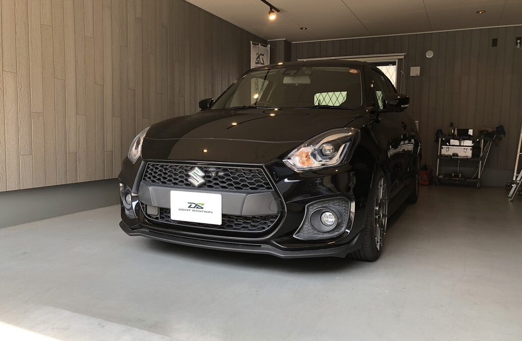 スズキ・スイフトスポーツ　左側フロントフェンダー凹み　デントリペア
