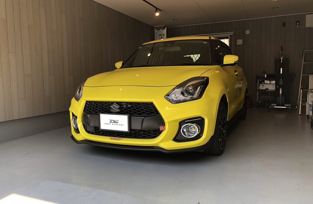 スズキ・スイフトスポーツ　左側フロントフェンダー凹み　デントリペア