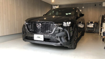 【厚木市】マツダ・CX-60　ボンネット凹み　デントリペア（プレスライン上のヘコミもOK）