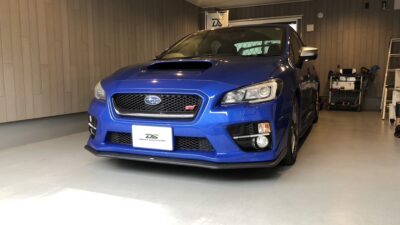 【横浜市】スバル・WRX STI　右リアドアのプレスライン凹み デントリペア（再塗装なしの即日完了）