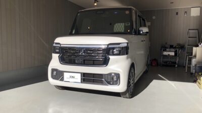 【伊勢原市】ホンダ・N-BOX　右フロントドア凹み　デントリペア