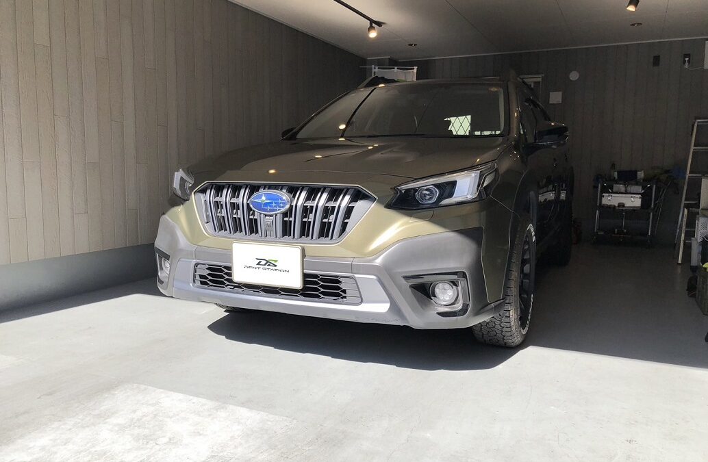 【藤沢市】スバル・レガシィ アウトバック　運転席ドア凹み修理　デントリペア