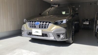 【藤沢市】スバル・レガシィ アウトバック　運転席ドア凹み修理　デントリペア
