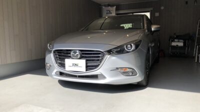 【大和市】マツダ・アクセラスポーツ　バックドア凹み修理　デントリペア