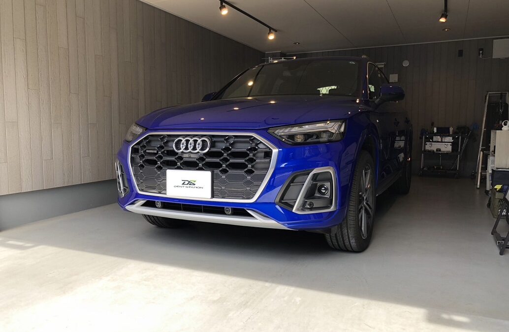 【横浜市】アウディ・Q5　運転席側ドア凹み修理　デントリペア