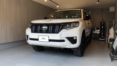 【座間市】トヨタ・ランクルプラド150系　右リアドア凹み修理　デントリペア
