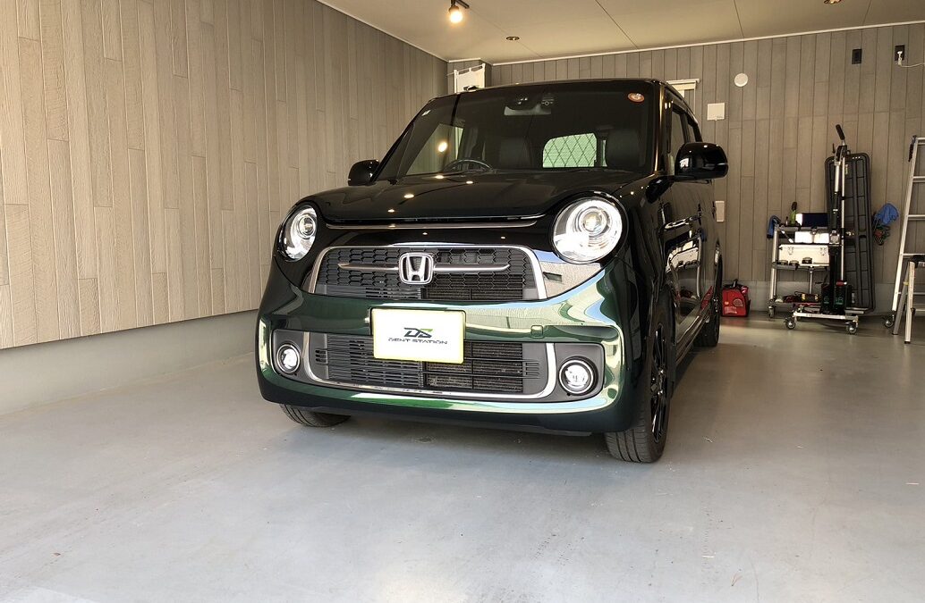 【綾瀬市】ホンダ・N-ONE　右リアドア凹み修理　デントリペア