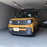【平塚市】スズキ・スペーシアギア　助手席側ドア凹み修理　デントリペア