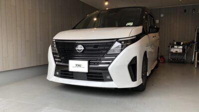 【海老名市】日産・セレナ 左スライドドアの凹み修理