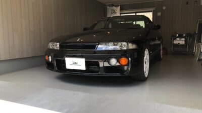 【小田原市】日産・スカイライン(R33)　左クォーターパネル凹み修理　デントリペア