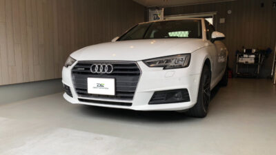 【厚木市】アウディ・A4　右リアドア凹み修理　デントリペア