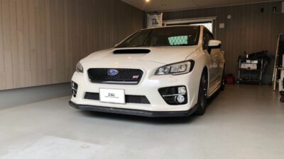 【座間市】スバル・WRX　左フロントフェンダー凹み修理　デントリペア